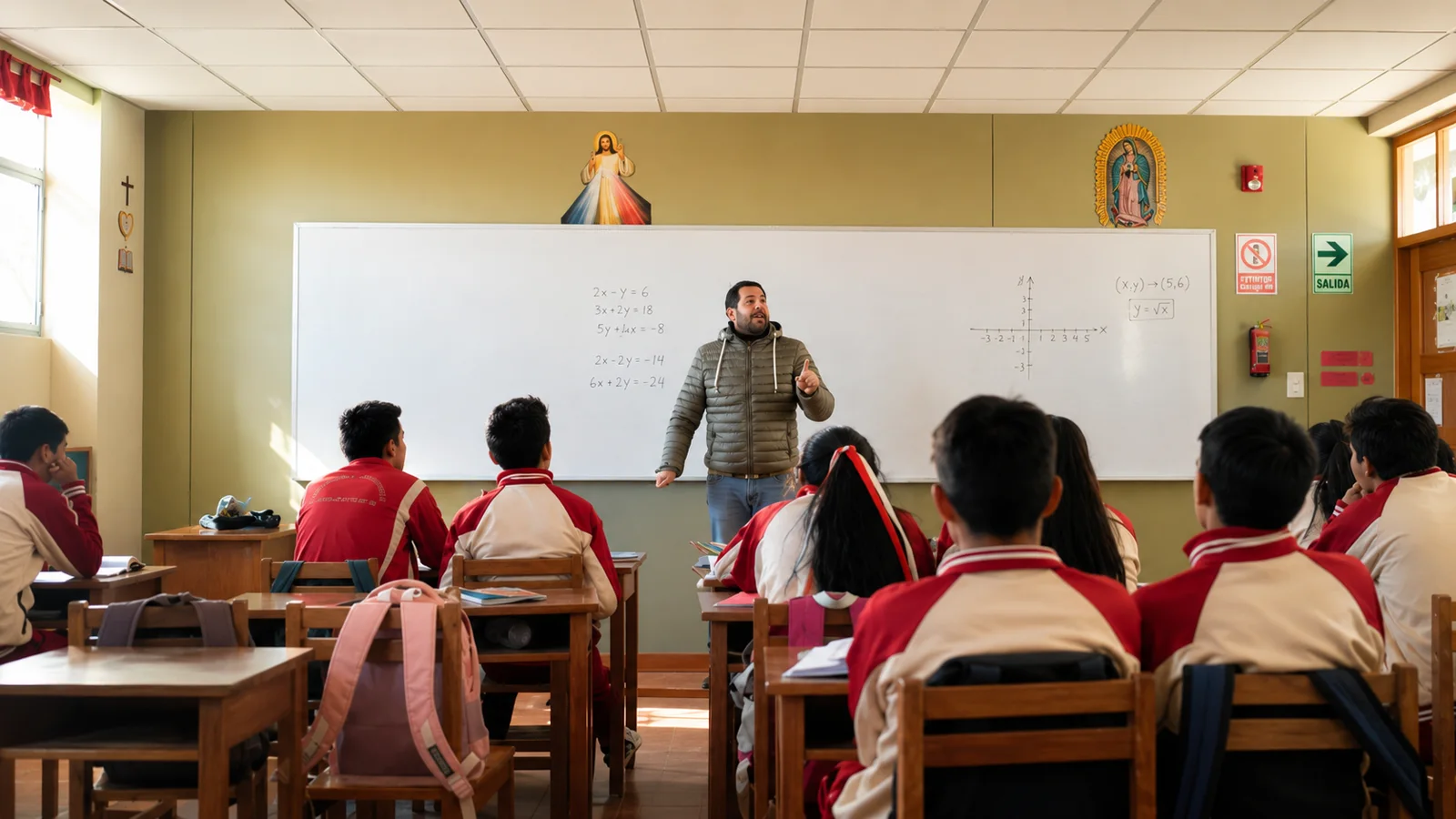 Estudiantes aprendiendo en un aula